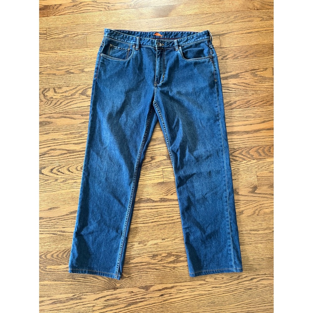 Tommy Bahama Mens Relaxed Straight Leg Jeans Medium Wash 38x32 (actual: 36x30)